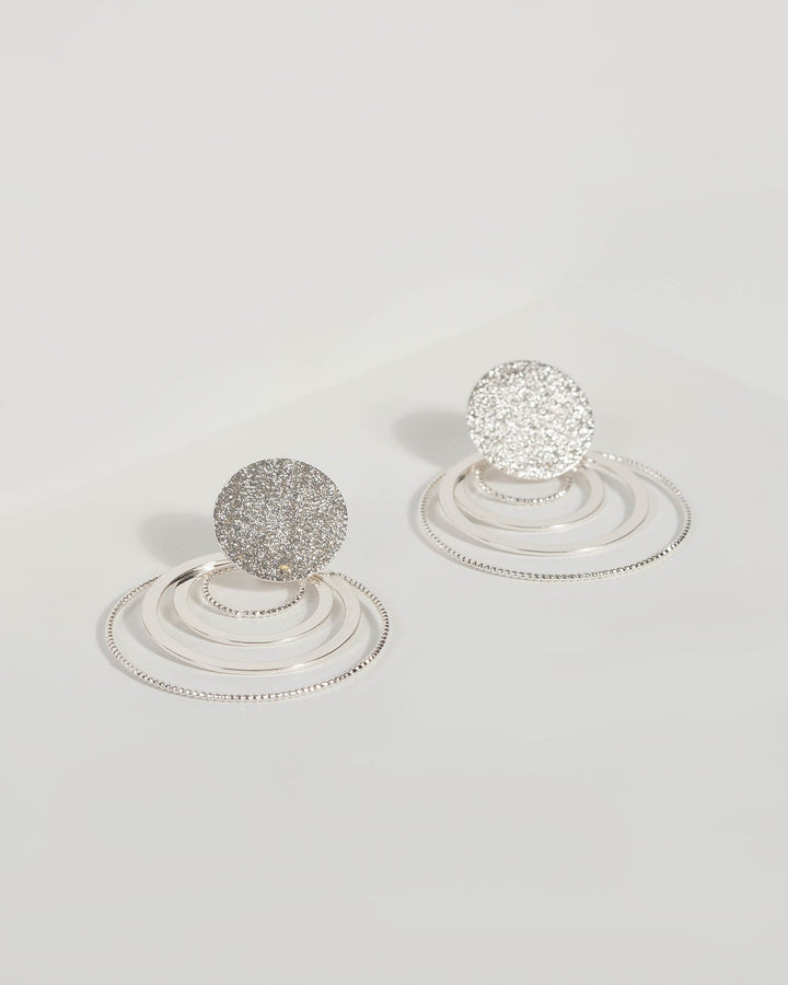 Silver Mini Circle Drop Earrings | Earrings