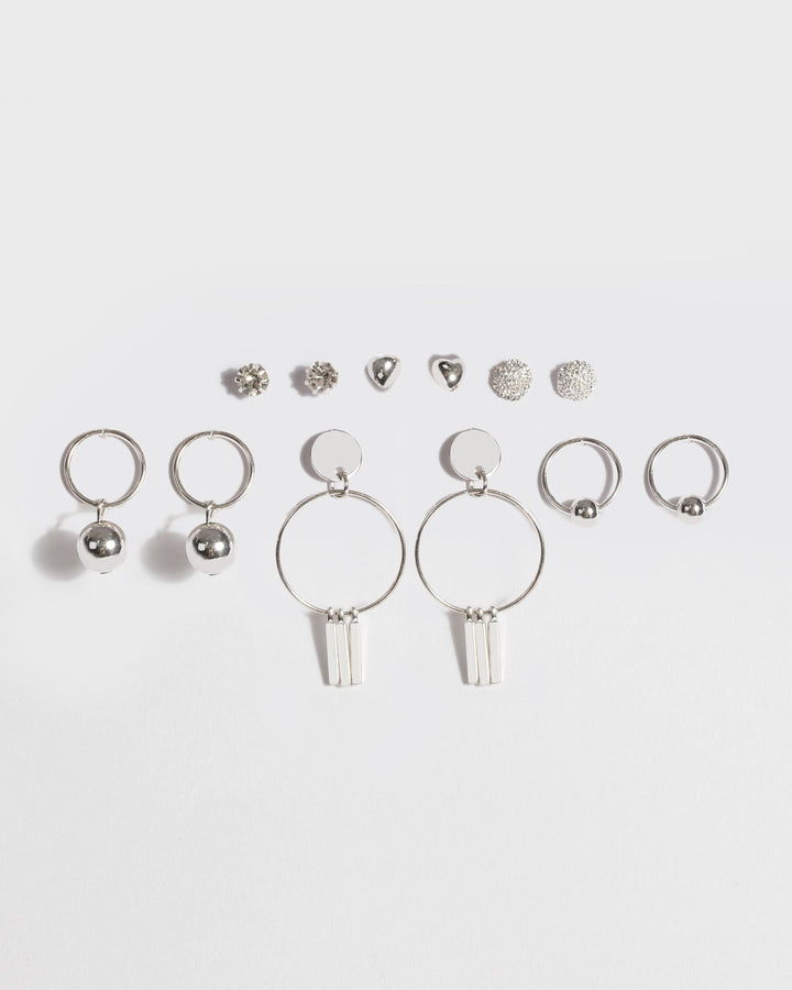 Silver Mixed Earring Set | Earrings