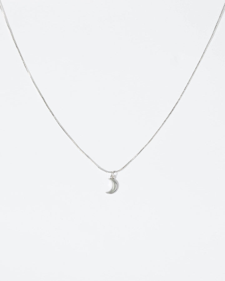 Silver Moon Pendant Fine Necklace | Necklaces