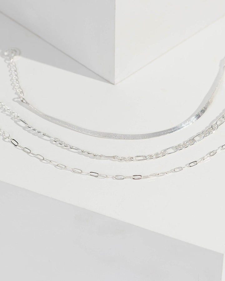 Silver Multi Chain Bracelet 3 Pack | Wristwear