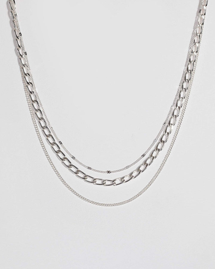 Silver Multi Chain Necklace | Necklaces