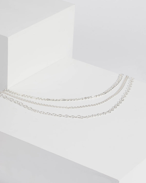Silver Multi Chain Necklace | Necklaces