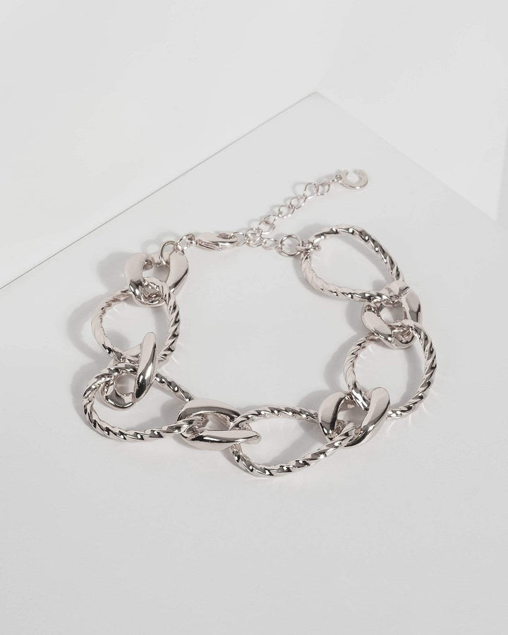 Silver Multi Linked Chain Bracelet | Wristwear