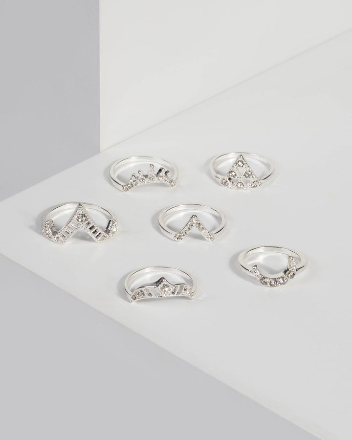 Silver Multi Pack Pave Ring | Rings