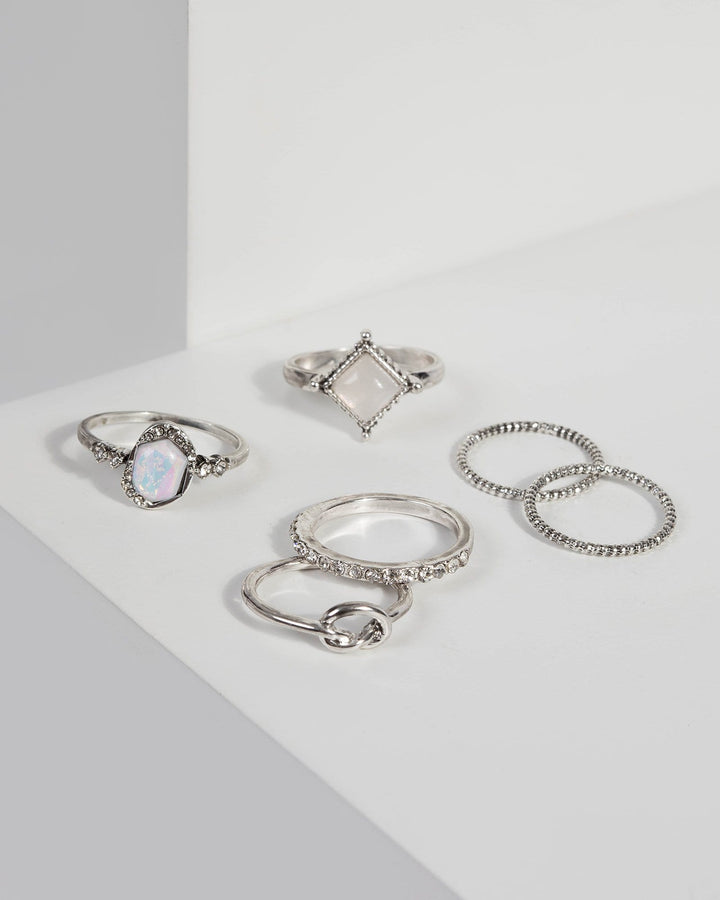 Silver Multi Thin Ring Set | Rings