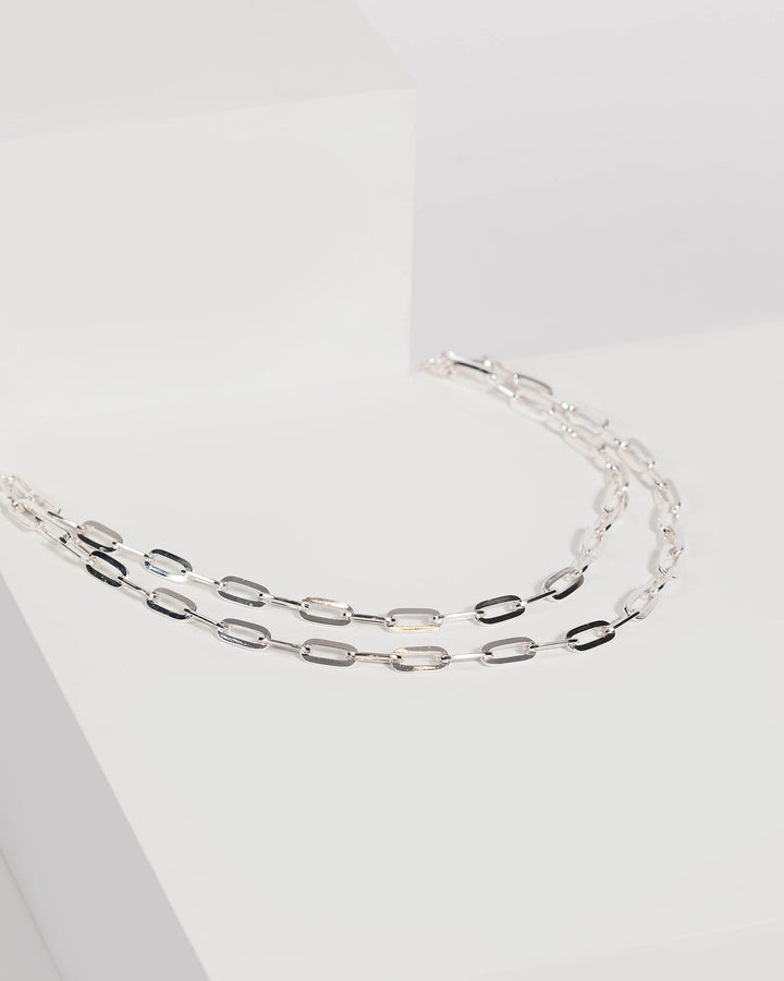 Silver Oval Link Chain Necklace | Necklaces