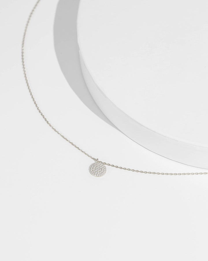 Colette by Colette Hayman Silver Pave Circle Fine Necklace