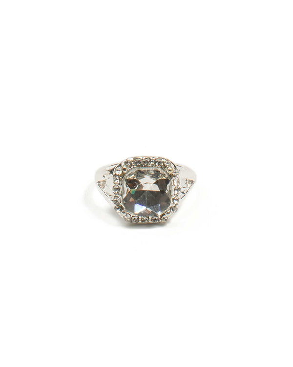 Colette by Colette Hayman Silver Pave Edge Stone Ring - Large