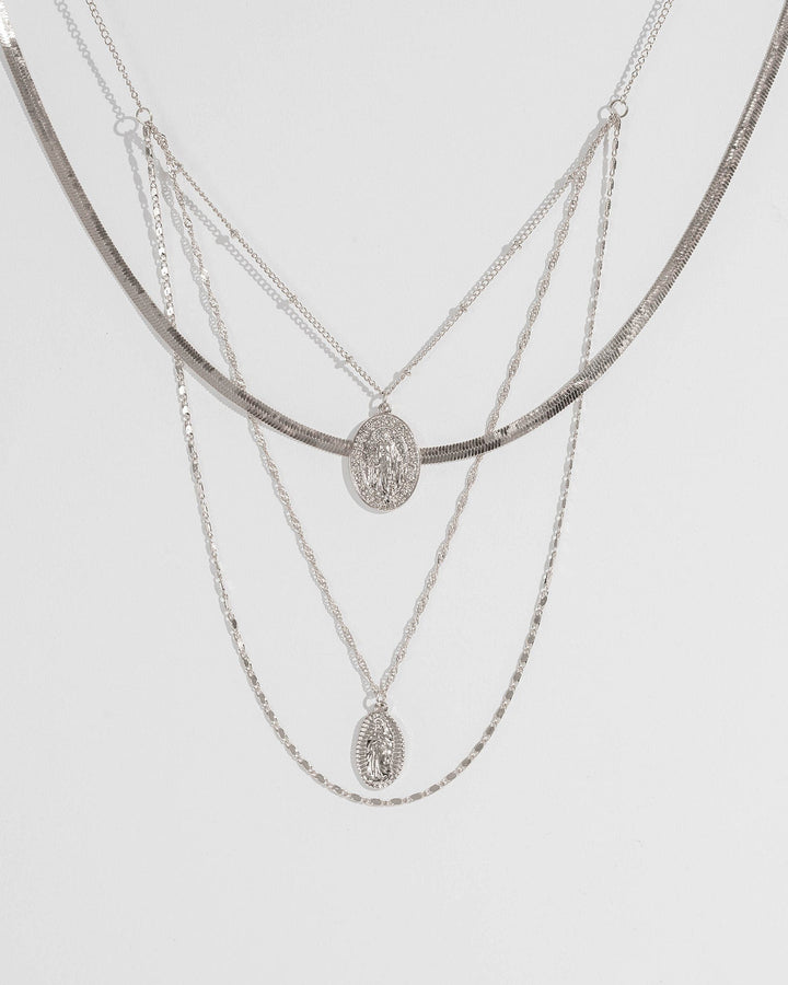 Colette by Colette Hayman Silver Pendant Chain Layering Necklace