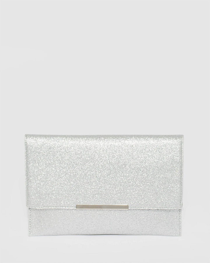 Silver Primrose Clutch Bag colette by colette hayman