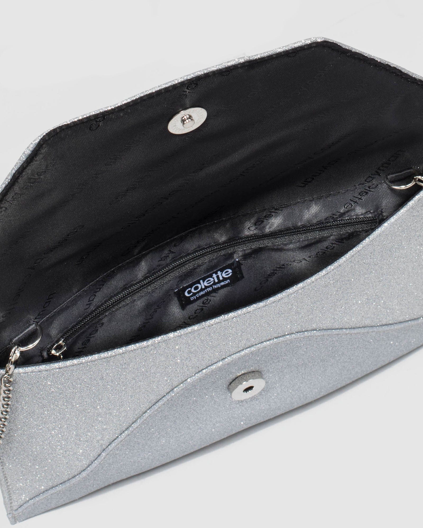 Silver Square Clutch Bag Online colette by colette hayman