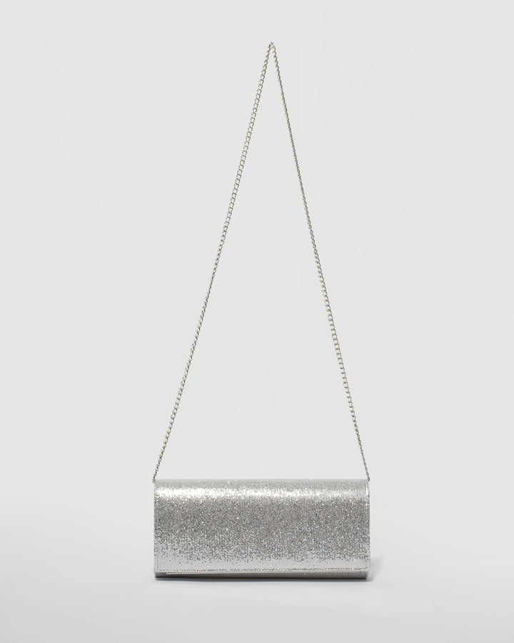Silver Shaina Clutch Bag | Clutch Bags