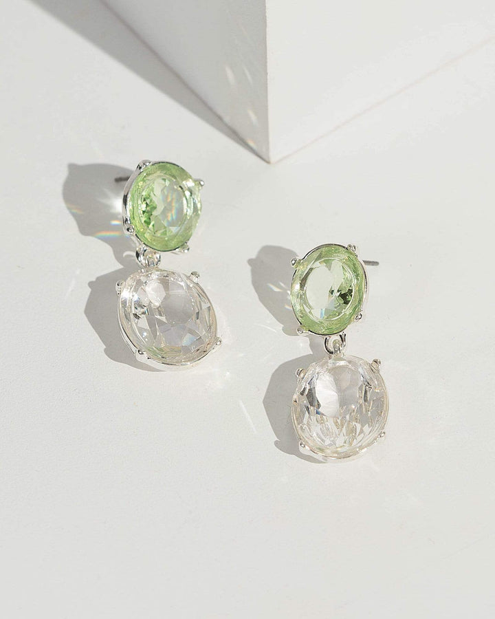 Silver Simple Drop Crystal Earrings | Earrings