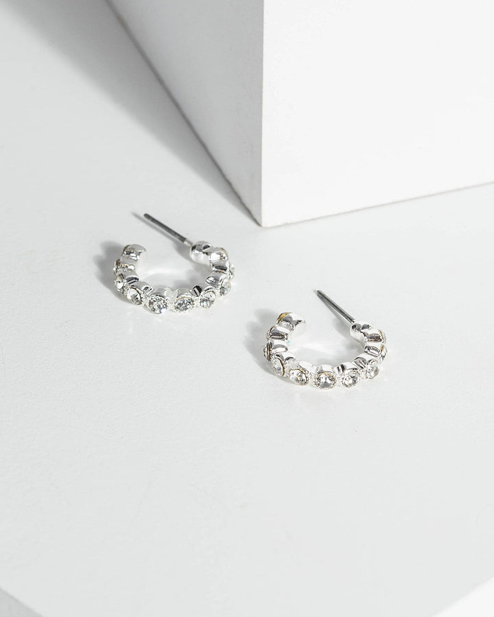 Silver Small Cry Hoop Earrings | Earrings
