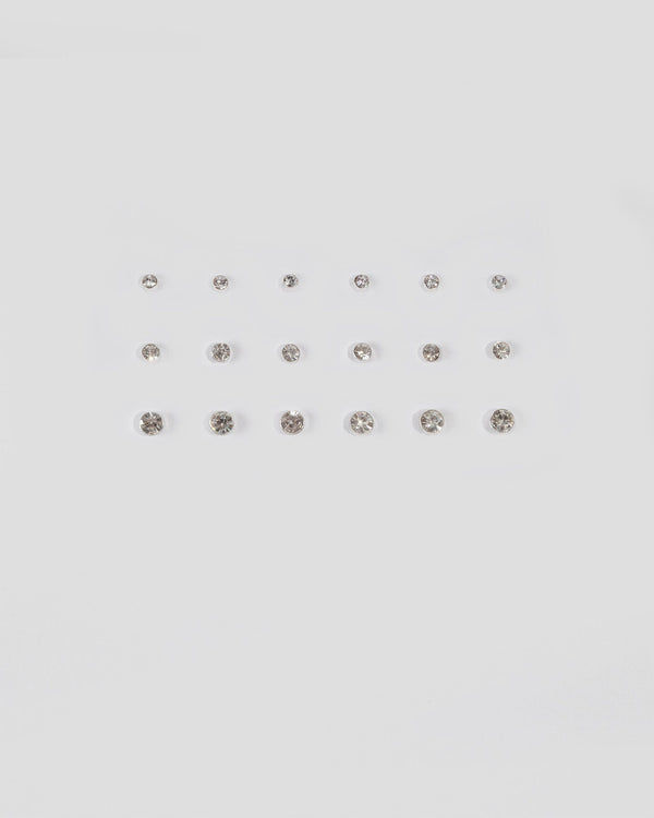 Silver Small Crystal Stud Earrings | Earrings