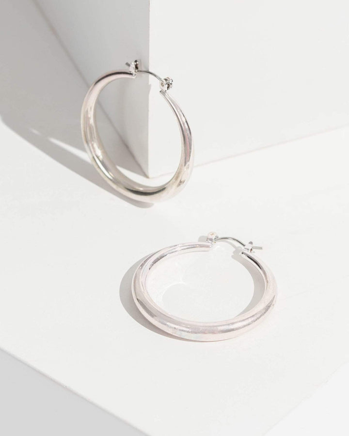 Colette by Colette Hayman Silver Small Round Hoop Earrings