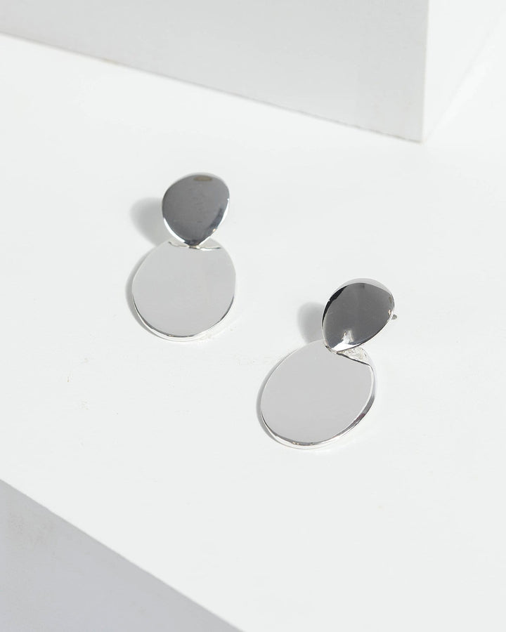 Silver Smooth Ovals Drop Earrings | Earrings