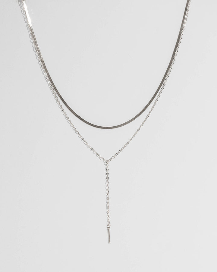 Colette by Colette Hayman Silver Snake Chain Lariat Necklace