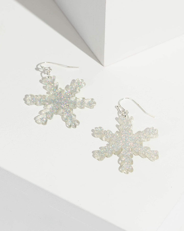 Silver Snowflake Xmas Earrings | Earrings