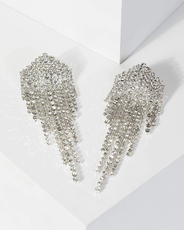 Silver Symetrical Drop Earrings | Earrings