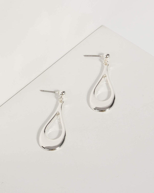 Silver Teardrop Drop Earrings | Earrings