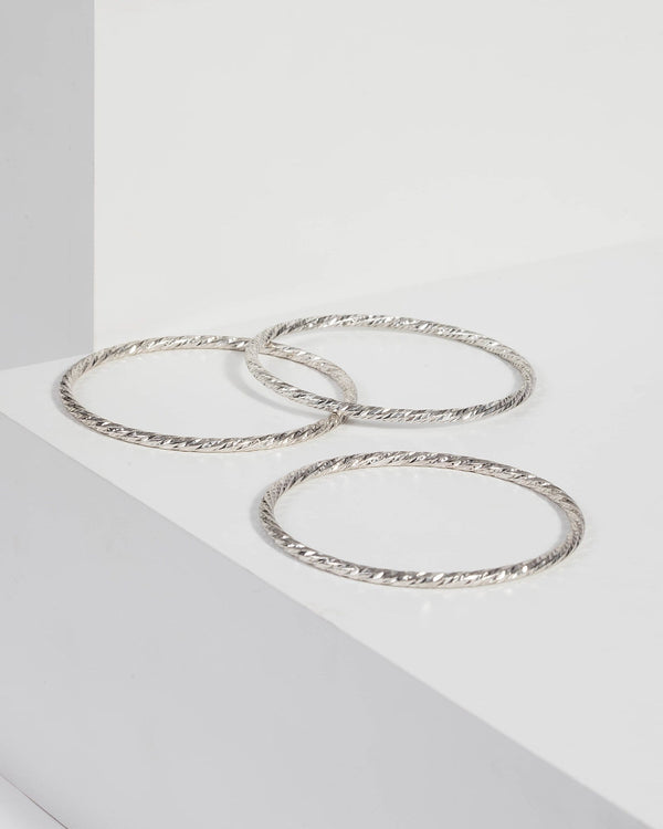 Silver Thin Bangle Bracelet | Wristwear