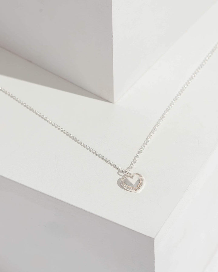 Silver Tiny Heart Pendant Necklace | Necklaces