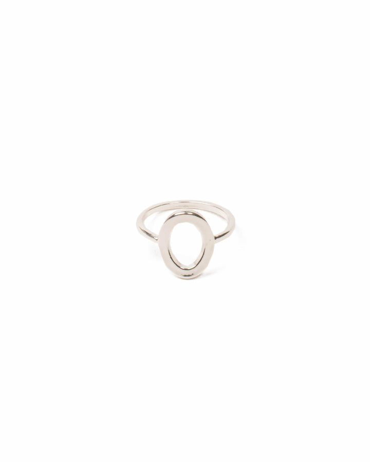 Colette by Colette Hayman Silver Tone Fine Metal Oval Ring - Large