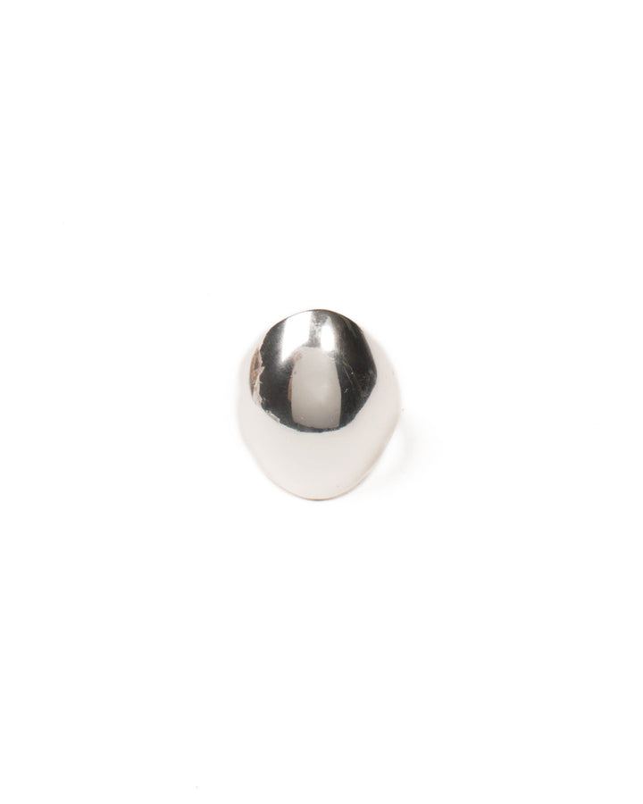 Colette by Colette Hayman Silver Tone Large Metal Dome Ring - Large
