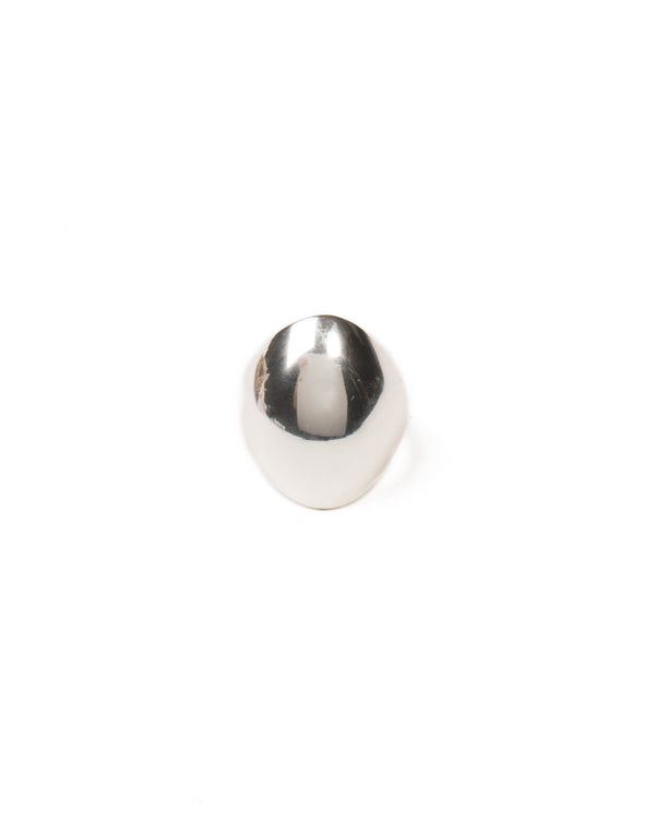 Colette by Colette Hayman Silver Tone Large Metal Dome Ring - Small