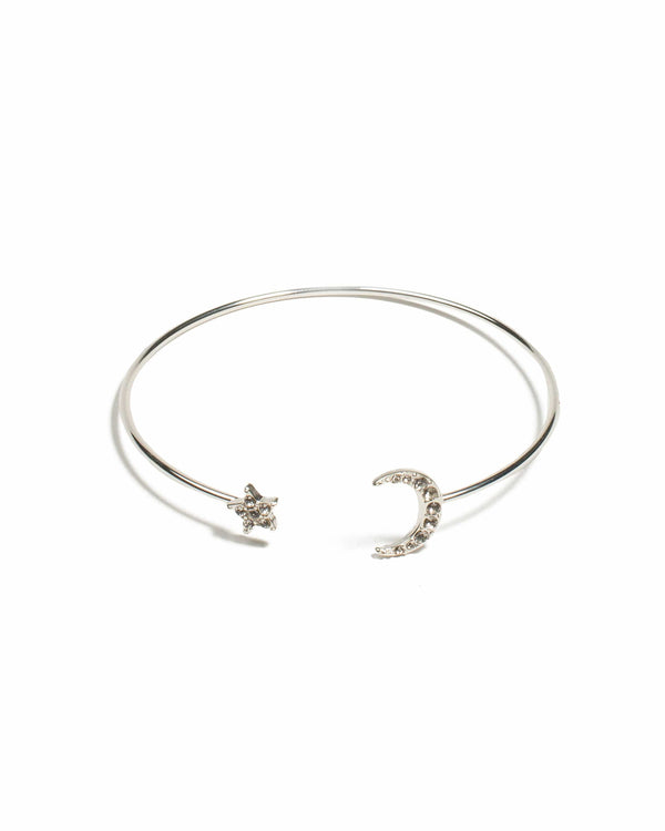 Colette by Colette Hayman Silver Tone Moon And Star Arm Cuff