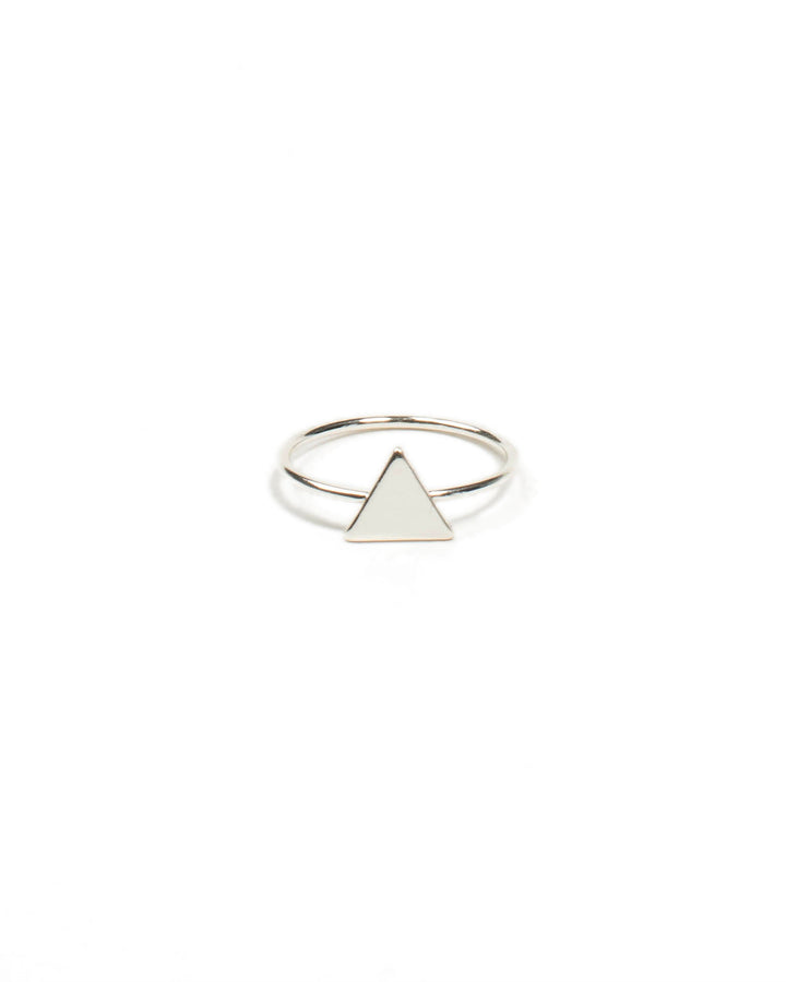Colette by Colette Hayman Silver Tone Triangle Metal Ring - Large