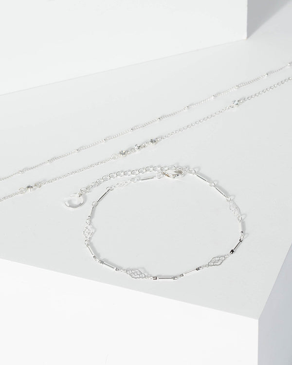 Silver Triple Chain Anklet | Accessories