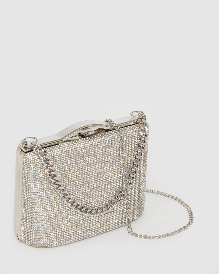 Silver Tullia Chain Bag | Clutch Bags