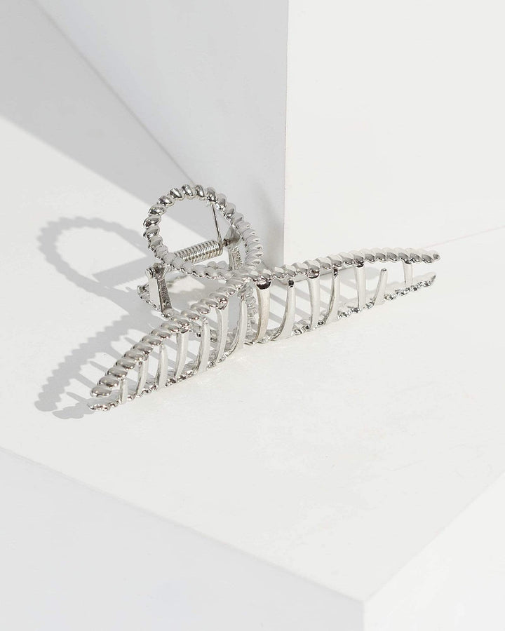 Silver Twisted Metal Claw Clip | Hair Accessories