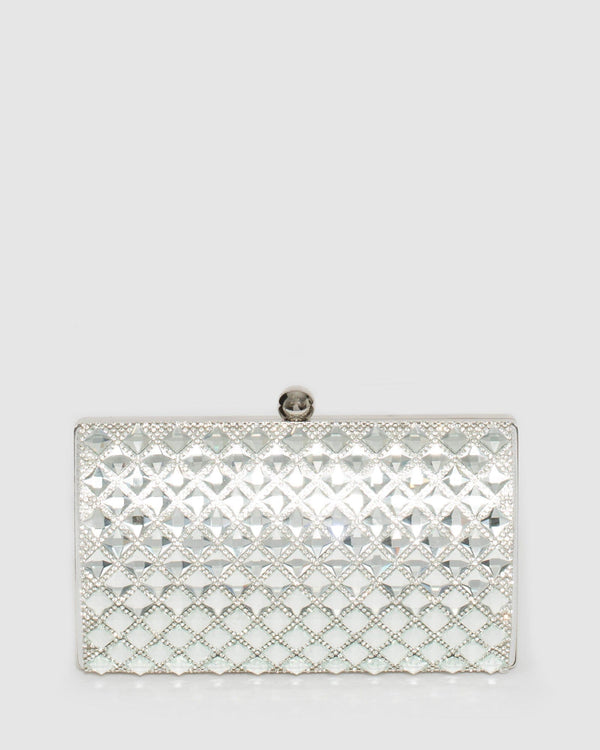 Silver Wedding Crystal Clutch Bag | Clutch Bags