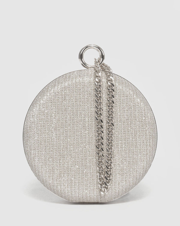 Colette by Colette Hayman Silver Yuki Round Clutch Bag