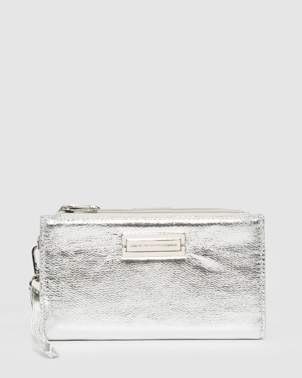 Silver Zarinda Wristlet Wallet | Wallets