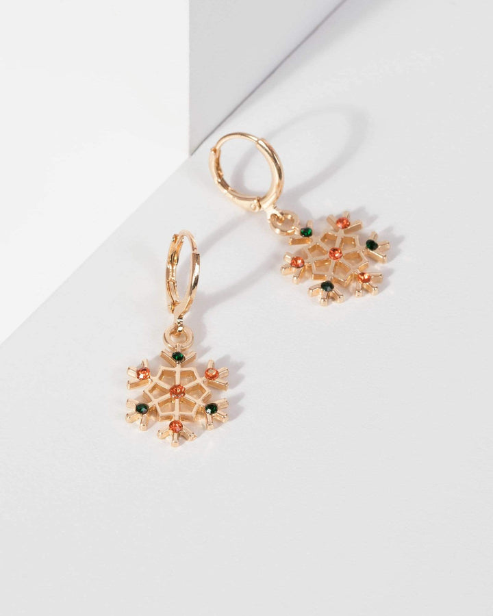 Small Diamante Snowflake Earrings | Earrings