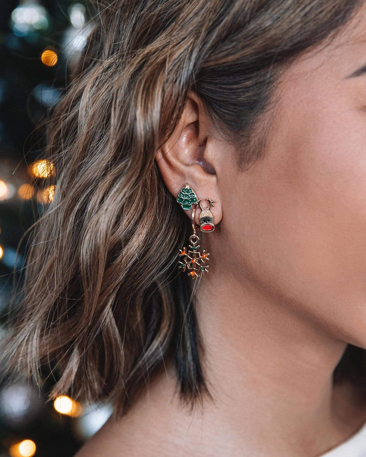 Small Diamante Snowflake Earrings | Earrings