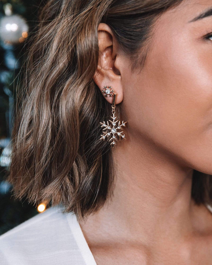 Snowflake Bar Drop Earrings | Earrings