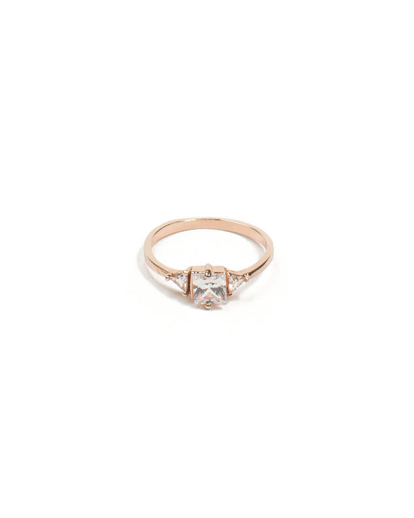 Colette by Colette Hayman Square Stone Rose Gold Ring - Large