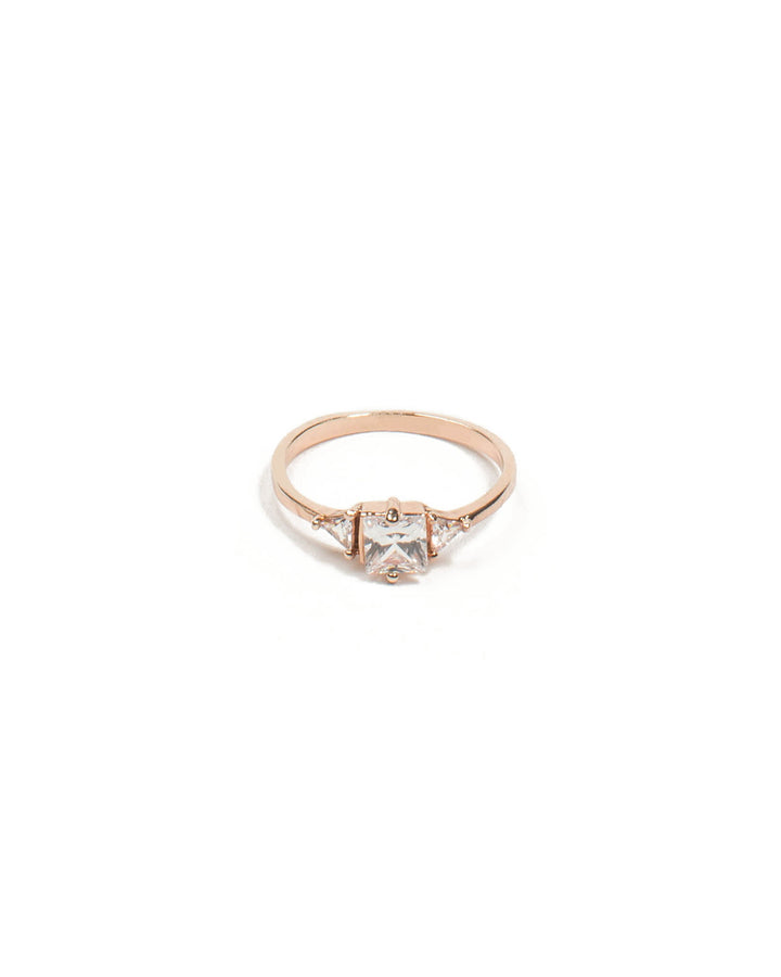 Colette by Colette Hayman Square Stone Rose Gold Ring - Medium