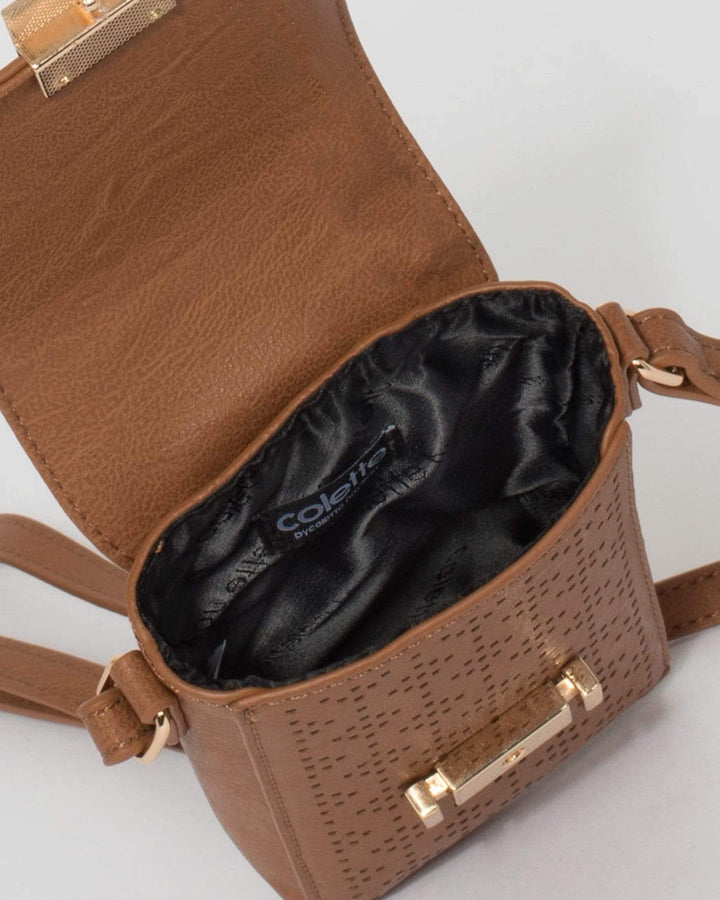 Tan Abby Mobile Cross Body Bag | Crossbody Bags