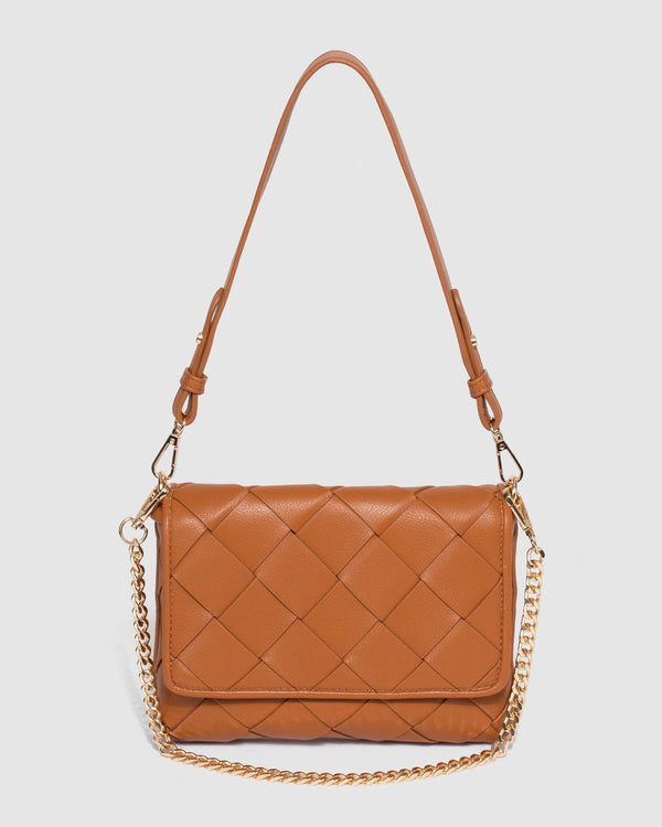 Colette by Colette Hayman Tan Ailani Quilted Chain Bag
