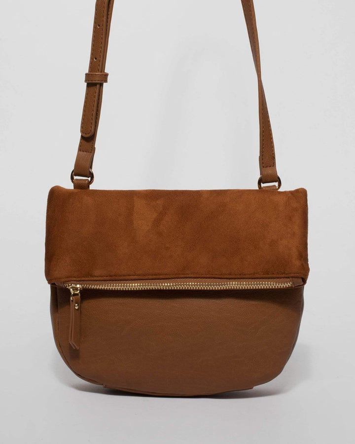 Tan Bella Saddle Bag | Crossbody Bags