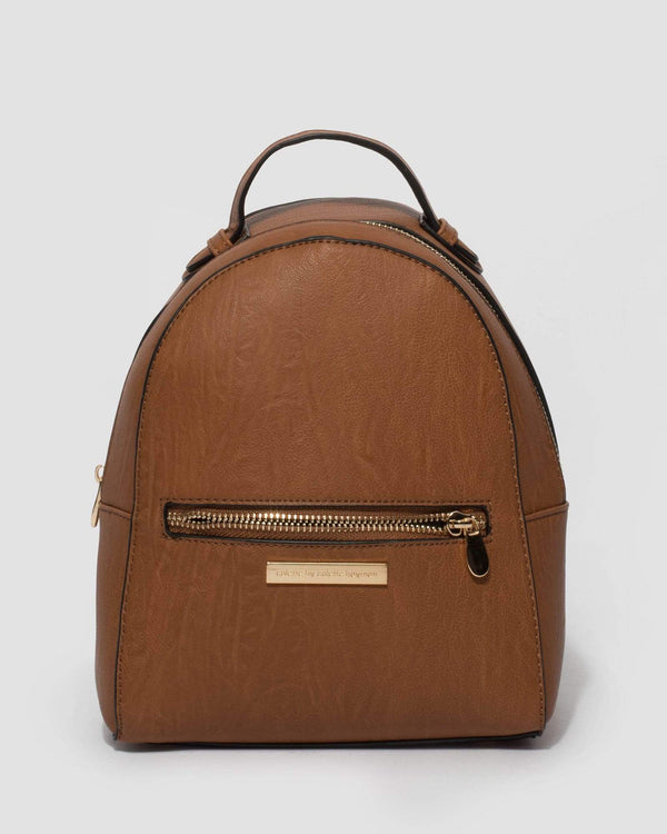 Tan Bianca Mini Backpack | Backpacks
