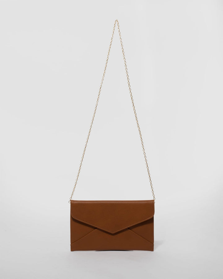 Tan Kelly Envelope Clutch Bag | Clutch Bags