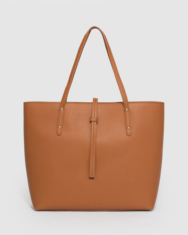 Tan Large Basic Tote Bag | Tote Bags