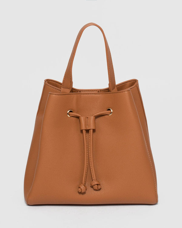 Tan Lata Bucket Bag | Bucket Bags